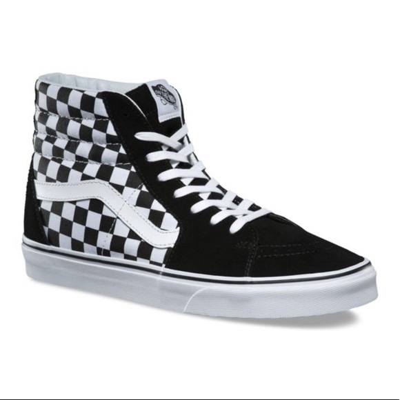 checker high top vans